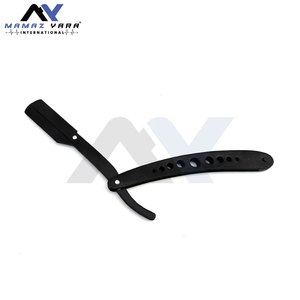 Professional Barber Straight Edge Razors Customize Stainless Steel Black <b>Swing</b> Lock Classic Cut Throat Shaving Razors Barbers - Product Image 6