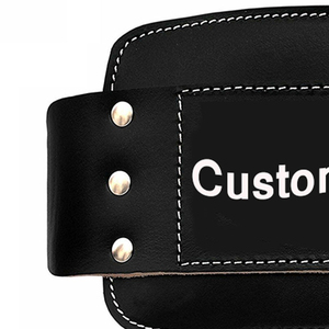 Ceinture de musculation professionnelle en cuir réglable et respirante de 4 pouces, personnalisable, avec soutien abdominal pour la gym – Vente en gros - Product Image 4
