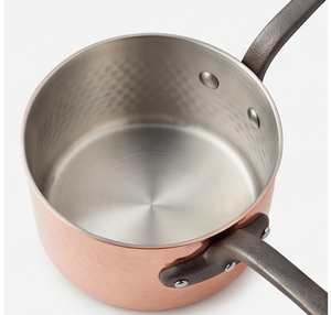 Rose Gold Copper Utensils With Lid And Hammered Design With Metal Handle For Kitchen Hotel Restaurant And Home Use - Product Image 3
