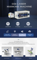 Machine de marquage laser CO2 de marque personnalisée, un outil de codage industriel à séchage rapide et résistant aux traces pour le marquage de boîtes de cosmétiques, CE