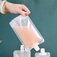 Pochettes souples commerciales 200 ml 250 ml avec bec verseur, sacs en plastique mat 200 microns pour jus, café et boissons