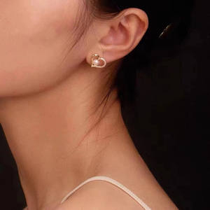 Pendientes de Plata de Ley S925 con Perlas Naturales al por Mayor, Estilo de Diseñador, Modernos y Elegantes, de 11-12 mm con Caja de Regalo - Product Image 4