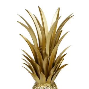 Sculpture d'ananas en aluminium plaqué or, figurine décorative pour la maison, artisanat métallique, thème fruit, design soudé, ZAHID EXPORTS Flower - Product Image 4