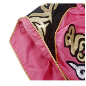 ผู้ผลิตกางเกงมวยไทย OEM เอวสูง ผ้าซาติน ขายส่งจำนวนมาก - Product Image 3