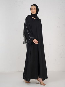 Gorgeous Chiffon Fabric Hijab Design Muslim <b>Scarves</b> & Shawls & Hijabs For Girls/Women Color <b>Black</b> By Sanash Collections Women - Product Image 3