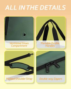 Sac de sport avec compartiment à chaussures, poche imperméable, sac de week-end résistant à l'eau, sac de sport pour la natation, le yoga et l'entraînement - Product Image 2