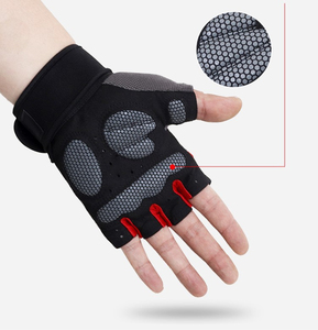 Gants de cyclisme de haute qualité, logo et tailles personnalisés, multicolores, demi-doigts, antidérapants, adhérence solide, respirants, en maille, gants de sport - Product Image 4