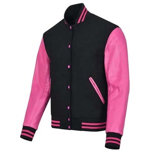 New Custom Logo Geometric Patchwork Unisex Wool Hooded Sleeves Unique Baseball College Varsity <b>Jacket</b> Stand Front Comfortable - Product Image 1