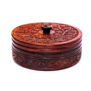 Casserole en bois classique avec extérieur poli et poignée en bois, écologique, compatible avec toutes les cuisinières, y compris les ustensiles de table - Product Image 6