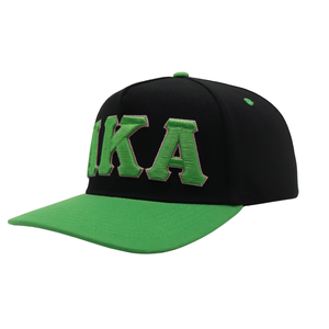 Gorra Snapback AKA con Letras Negras, Visera Verde, Bordada, Ajustable, de Algodón, Estilo Casual y Urbano - Product Image 4