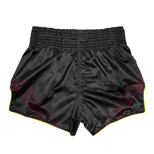 Pantalones Cortos de Muay Thai Naranja y Negro, Pantalones Cortos de Artes Marciales, Pantalones Cortos de Entrenamiento con Cintura Elástica para Boxeo y Kickboxing - Product Image 5