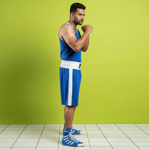 Uniforme de boxe en polyester écologique de haute qualité à séchage rapide pour boxeur, ensemble veste et short de kickboxing, design personnalisé - Product Image 6