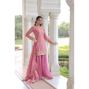 ชุดปาลาซโซปักเลื่อมเฟนดี้พร้อมผ้าคลุมไหล่สำหรับผู้หญิง - Product Image 6