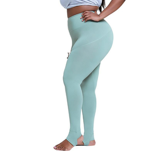 Leggings de sport taille haute en nylon pour femme, respirants, tricotés, avec effet push-up fessier, pour le fitness - Product Image 1