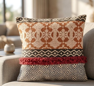 Funda de Cojín de Algodón con Estampado Geométrico Cuadrado Índigo, Moderna y de Primera Calidad, para Decoración del Hogar, Sala de Estar y Dormitorio - Product Image 3