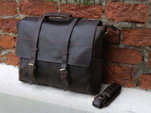 Personalized Waterproof High Quality Vintage Genuine Leather <b>Laptop</b> <b>Sleeve</b> Bag Business Handbag Messenger Shoulder Daily Use - Product Image 3