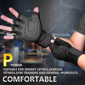 Gants de musculation confortables et respirants, demi-doigts, avec sangle de poignet rembourrée, antidérapants, pour l'entraînement et le fitness - Product Image 2