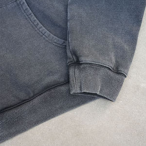 Fabricant de sweats à capuche personnalisés 500 GSM unisexe, coupe ample, broderie vintage, effet délavé - Product Image 6