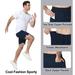 Shorts de sport pour hommes de haute qualité, 220 grammes, 75% coton, 25% polyester, respirants, séchage rapide, décontractés - Product Image 4