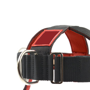 Harnais de boxe en nylon rouge avec double anneau de fermeture, équipement de protection réglable pour adultes unisexe, couleur unie - Product Image 6