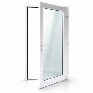 Puerta abatible de PVC HOFFEN 81x205 cm, insonorizada, impermeable, con aislamiento térmico, fabricada en Tailandia, puerta abatible de PVC, PVC. - Product Image 1