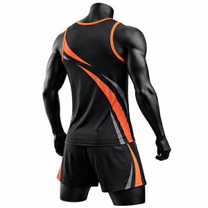 Uniforme de Running Personalizado para Hombre, Conjunto Deportivo, Camiseta sin Mangas, Pantalones Cortos, Conjunto para Gimnasio, Entrenamiento, Fitness, Running, OEM, Marca Privada - Product Image 3
