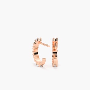 Pendientes de Aro de Oro Sólido de 10K con Baño de Rodio, Diamantes Cultivados en Laboratorio Certificados por IGI, Corte Brillante, 0.69 CTW, Lujosos para Boda, Joyería Fina para Mujer - Product Image 5