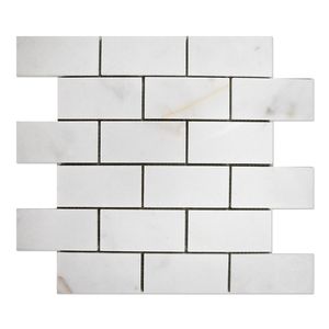 Milky White Marble <b>Mosaic</b> Tile Polished Modern Amalfi Design 8mm Thick Water Resistant Eco-Friendly 5 Year Interior Wall - Product Image 1