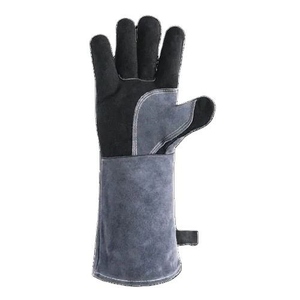 Gants de sécurité robustes en cuir de vachette pleine fleur avec protection du pouce et de la paume, protection industrielle des mains pour la construction, le barbecue et le soudage - Product Image 1