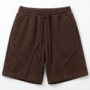 Ensemble survêtement décontracté pour homme en coton personnalisé avec sweat à capuche et short à cordon de serrage, poches latérales courtes, coupe ample, style streetwear printemps - Product Image 6