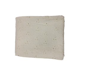 Tissu brodé blanc en jersey/coton, motif ajouré Dobby Buti, extensible, doux et léger, idéal pour confection de robes - Vente chaude - Product Image 5