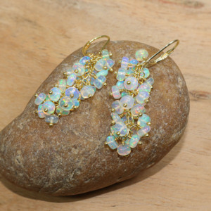 Best Selling <b>EARRING</b> FACE TUMBLE BEADS CLUSTER tumble beads cluster <b>earrings</b> bead cluster <b>earrings</b> - Product Image 2