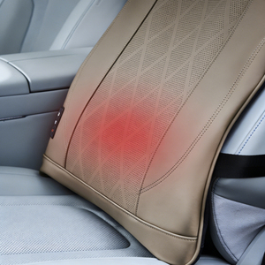 Masseur lombaire chauffant pour voiture IHOCO, coussin de soutien dorsal <span class=keywords><strong>Shiatsu</strong></span> 3 zones, 12V faible consommation pour les longues trajets - Product Image 6