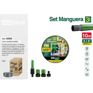 Manguera con Conector de 10m 3/4, Mangueras y Enrolladores de Jardín, Tubería de Agua Premium para Uso en Exteriores - Product Image 3