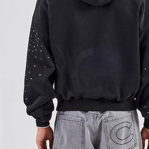 Sudadera con Capucha de Algodón con Pedrería, Estilo Casual Urbano, Diseñada para un Uso Diario Cómodo y con un Estilo Moderno - Product Image 6