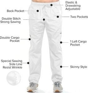 Ensemble de blouses et pantalons blancs pour femmes Grace, manches courtes, uniformes d'hôpital pour professionnels de la santé - Product Image 5