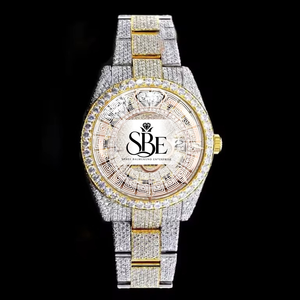 Montre en argent de qualité supérieure avec cadran serti de diamants élégants, idéale pour les événements spéciaux, disponible pour une livraison mondiale - Product Image 1