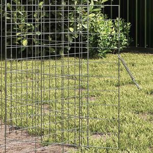 Cage à lapins en acier galvanisé 400 x 78 x 78 cm en argent pour animaux de compagnie - Product Image 5
