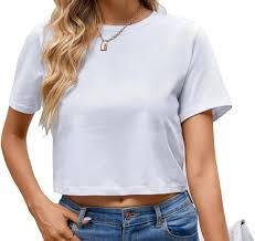 Camiseta de Mujer Estilo Hip Hop Urbano, Prenda Textil de Alta Densidad, Corte Cuadrado, Top Corto, Algodón Grueso - Product Image 3