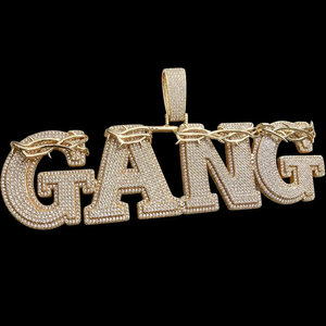 Colgante de Moissanita Plateada Personalizado de 40mm con Letra Espina, Estilo Iced Out Hip Hop, Acabado Personalizado, Joyería de Declaración, Regalo - Product Image 2