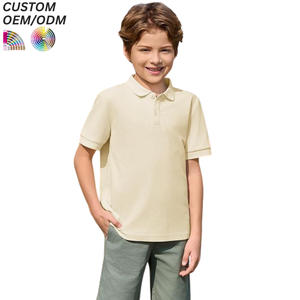 Children's Summer Knitted Polyester/Cotton Blend <b>Compressed</b> Breathable Quick Dry Eco-Friendly 220g Fabric Short Shirts Boys - Product Image 6