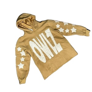 Sudadera con capucha desgastada con lavado ácido Vintage de algodón estampado de peso pesado logotipo personalizado hombres sudaderas con capucha casuales Uso de cremallera completa térmica - Product Image 4