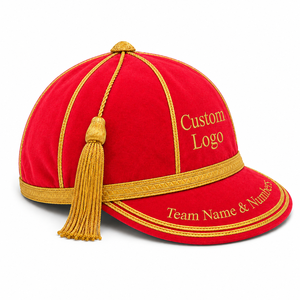 Solid Velvet Adjustable Unisex Presentation Cap Metallic Trim Detailing Luxury Honors <b>Hat</b> Celebration Trophy <b>Display</b> Memorabilia - Product Image 1