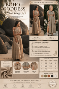 Halter Neck Maxi Dress for Women Cutout Waist Summer Beach Dress Backless Flowy Vacation Outfits Back Tie Side Slit Dress - Product Image 4