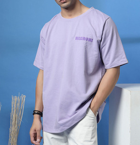 T-shirt en coton pour homme imprimé DTF personnalisé, qualité supérieure, col rond, décontracté, tissu respirant et doux, fabricant OEM et ODM - Product Image 3