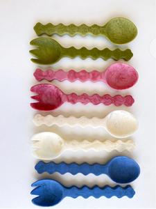 Juego de Servidores de Ensalada Azules de Resina Epoxi Ecológica Americana, Diseño de Última Generación, Artesanía de Alta Calidad, para Cocina y Hogar, 11 Piezas - Product Image 5
