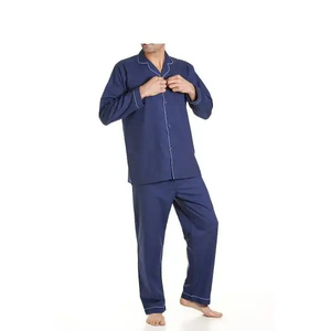Customized Men's Sleepwear Set Long Durable Bamboo Fiber Comfortable Flare Sleeves Classic Breathable Sleepsuit MADE BY BS - Product Image 4