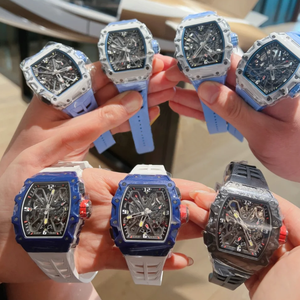 RM High-Quality Hip-Hop Style Carbon Fiber Case <b>Skeleton</b> Tourbillon Sports Dive <b>Watch</b> with Power Reserve and <b>Automatic</b> <b>Watch</b> - Product Image 2