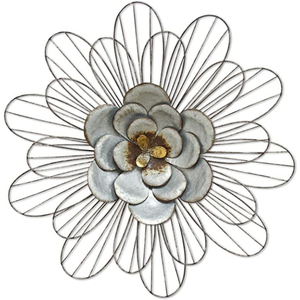 Artes Decorativos de Pared con Diseño Floral, Arte de Pared de Hierro y Metal, Decoración para Sala de Estar, Dormitorio, Fondo de TV, Artes Decorativos de Pared Hechos a Mano - Product Image 3