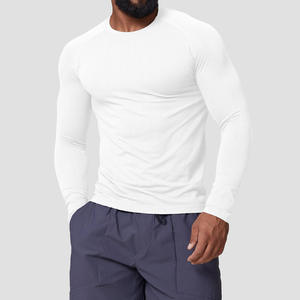 Camiseta deportiva de manga larga para hombre, de secado rápido, corte ajustado, personalizada para gimnasio y fitness, con logo personalizado, de secado rápido y bajo precio. - Product Image 3